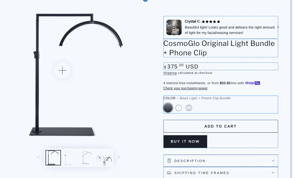 CosmoGlo Original Light Bundle + Phone Clip